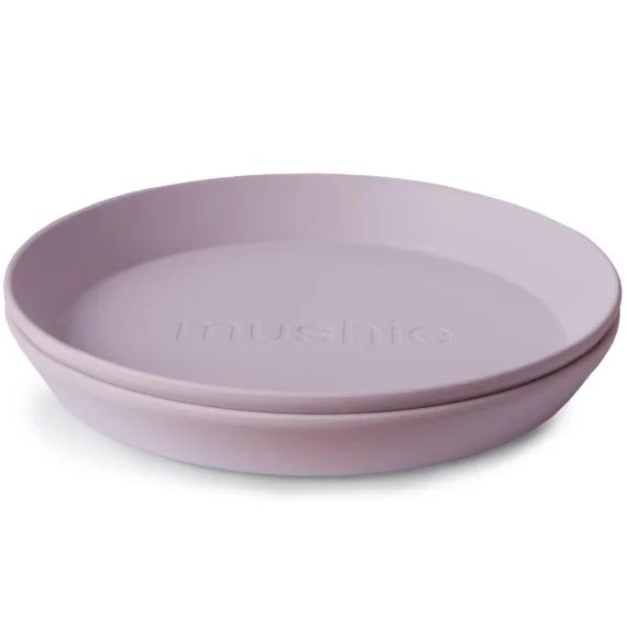 Lot de 2 assiettes rondes Soft lilac