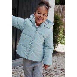 Doudoune Bébé Intérieur Polaire Avec Capuche Alma Bleu