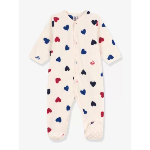Surpyjama bébé en polaire PETIT BATEAU beige imprimé