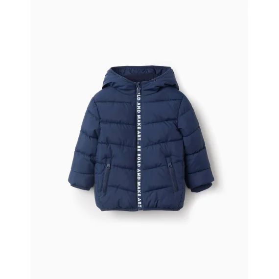 Doudoune Avec Capuche Bleu Foncé