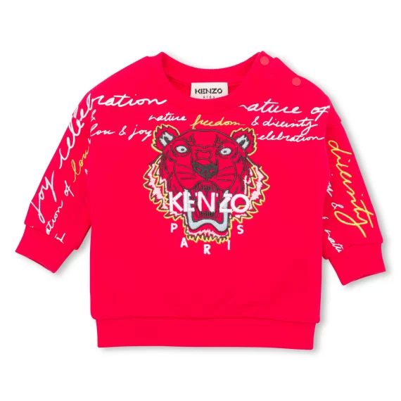 Sweat-shirt en coton molleton Fille Rose