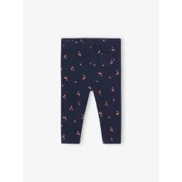 Legging en côtes imprimé bébé bleu ardoise