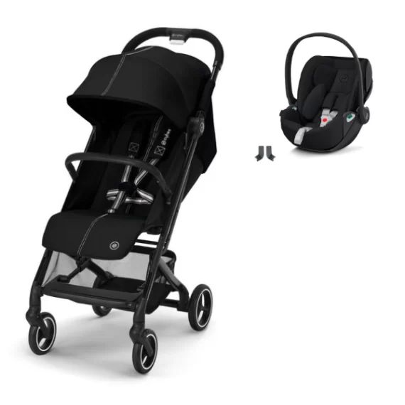 Poussette Cybex Beezy – Moon Black + Coque Auto Cloud T i-Fix – Sepia Black (2023)