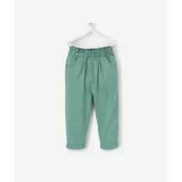 Pantalon bébé fille vert en viscose responsable –  – Soldes