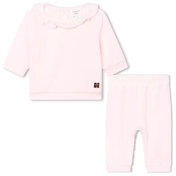Ensemble en velours à motifs Fille Rose