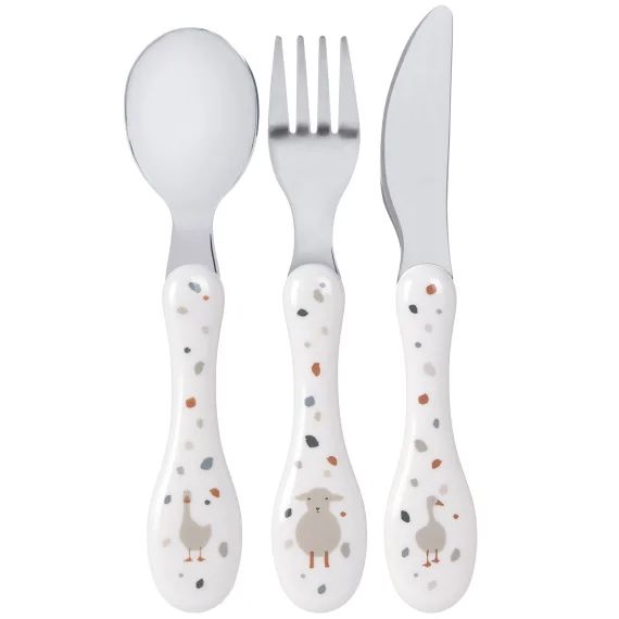 Set de 3 couverts Tiny Farmer mouton et oie