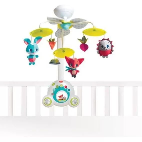Tiny Love Mobile Musical Soothe ’n Groove, 18 Mélodies, dès la Naissance, Collection dans la Prairie blanc