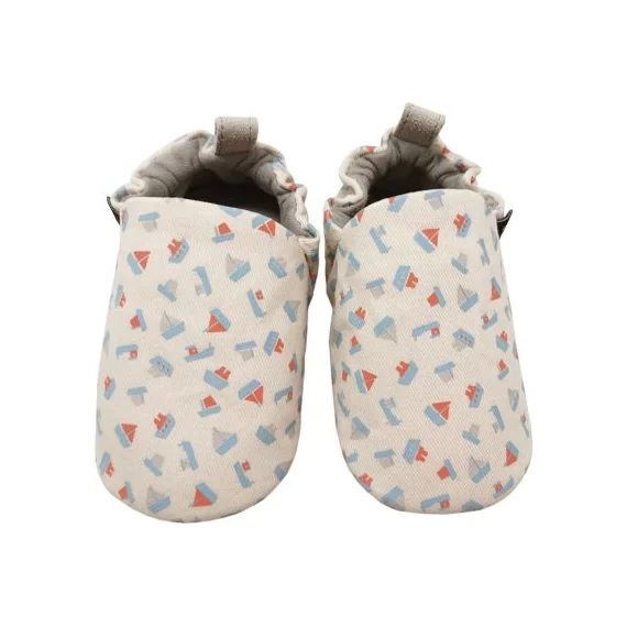 Chaussons en coton et daim Les bateaux (12-18 mois)