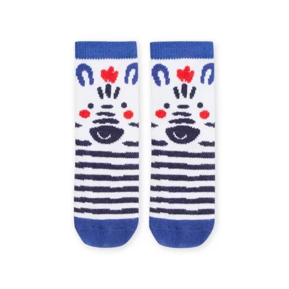 Chaussettes Blanches À Motif Zèbre
