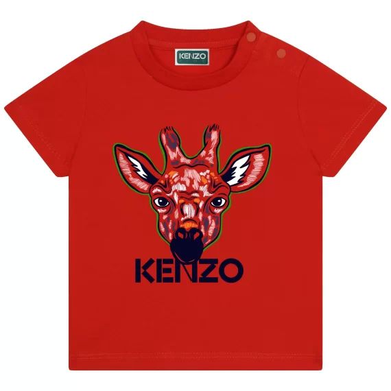 T-shirt avec imprimé placé Garçon Rouge