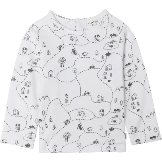 T-shirt manches longues coton Garçon Gris