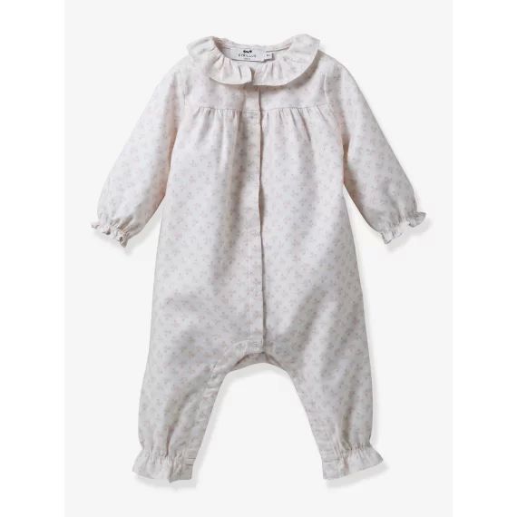 Dors-bien Bébé fleuri CYRILLUS blanc imprimé