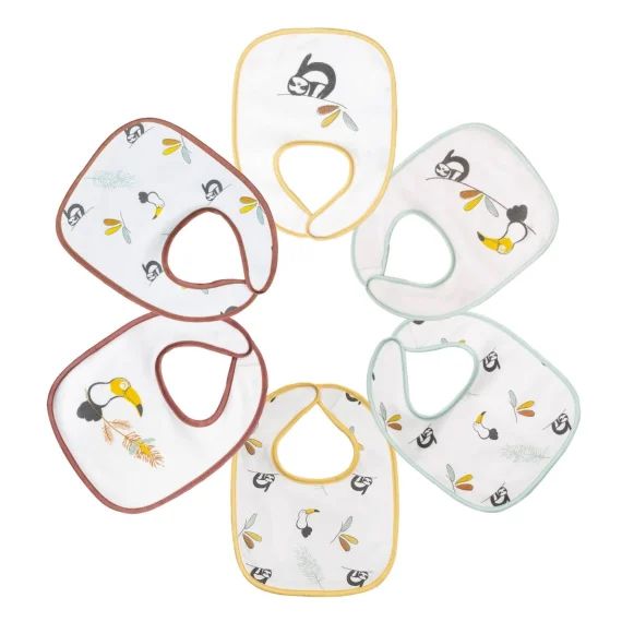Lot De 6 Bavoirs Blanc