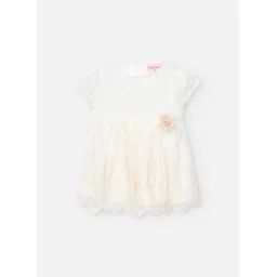 Robe En Tulle Broderies Blanc