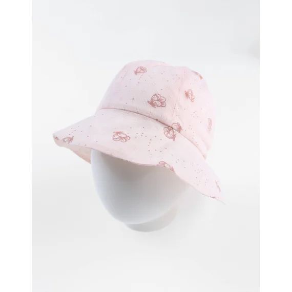 Chapeau Imprimé Fleuri Rose