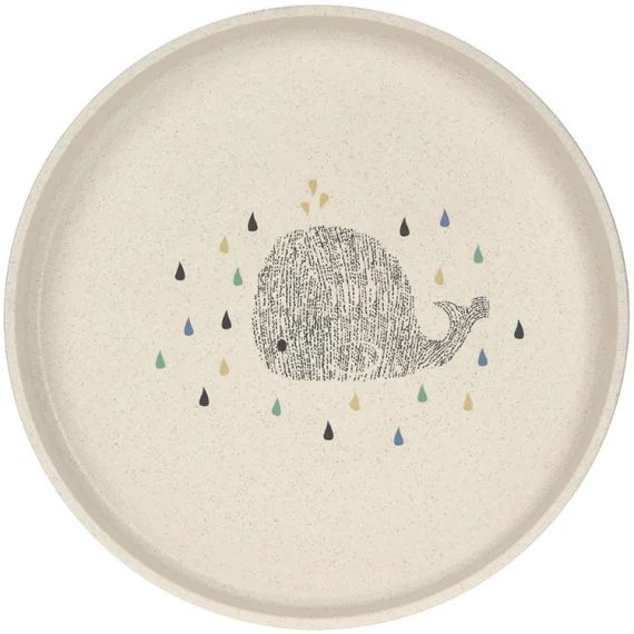 Assiette plate baleine Little Water
