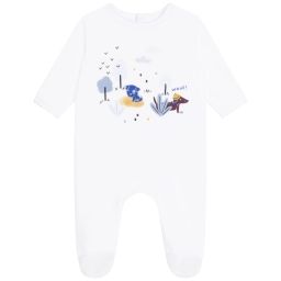 Pyjama en velours Garçon Blanc
