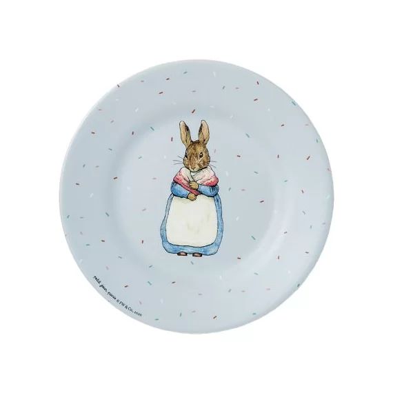 Assiette Pierre Lapin bleue (20 cm)