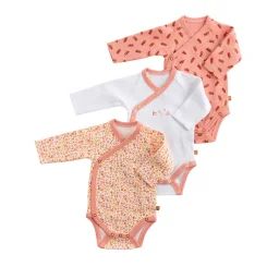 Bodies Bébé Lot De 3 Rose/blanc