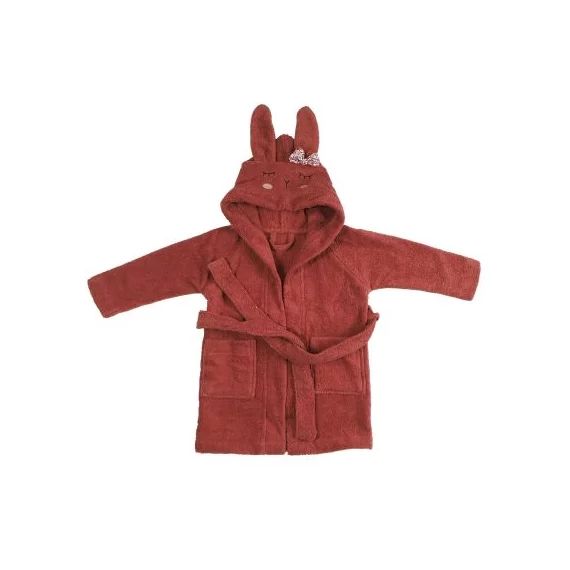 Peignoir de bain Lapin rouille (1-2 ans)