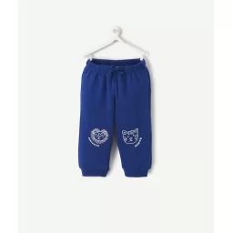 Jogging bébé garçon en fibres recyclées bleu avec animaux –  – Soldes