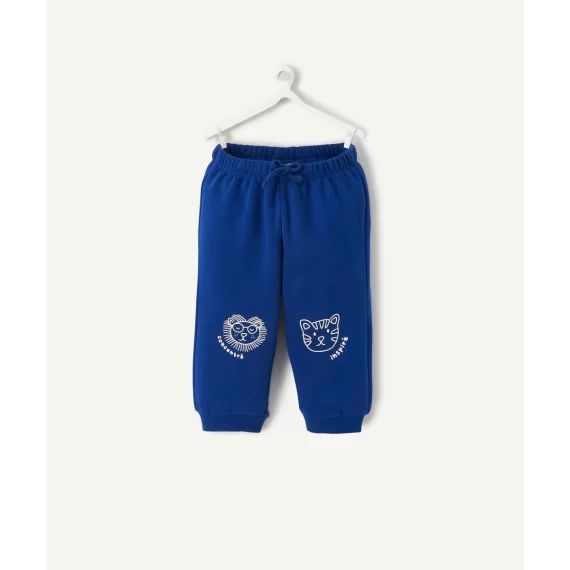 Jogging bébé garçon en fibres recyclées bleu avec animaux –  – Soldes