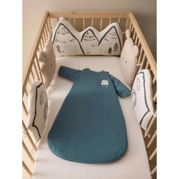 Gigoteuse manches longues amovibles HYGGE bleu grisé