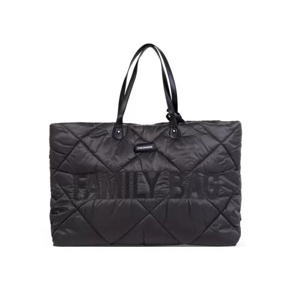 Sac à langer à anses Family bag matelassé noir