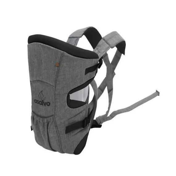 Porte-bébé ASALVO – 17277 – couleur gris mélangé – Ergonomique – Enfant – 0 mois – Naissance – 15 kg – 3 ans blanc