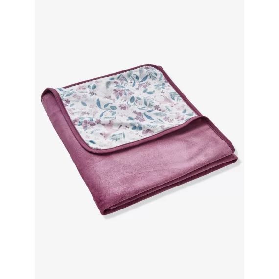Plaid en velours VICTORIA prune