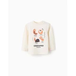 T-shirt À Manches Longues En Coton &lsquo;ant&rsquo; Blanc