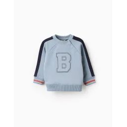 Sweat &lsquo;b&rsquo; En Coton Raglan Bleu Clair