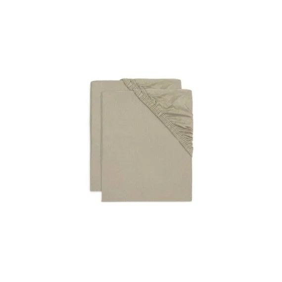 Drap-housse Jersey 60x120cm Vert Olive (2pcs) – Lit Bébé Vert