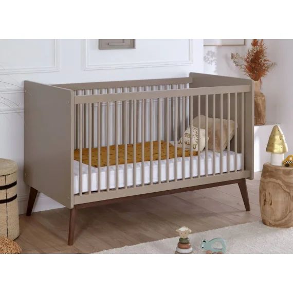 Lit Bébé Évolutif Gaïa Argile & Noyer