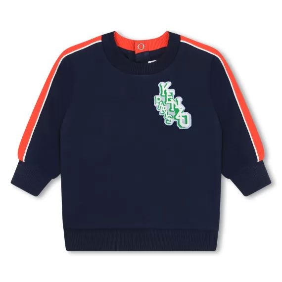 Sweat-shirt avec broderies Garçon Bleu