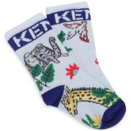 Chaussettes imprimées jungle Garçon Bleu