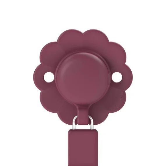 Attache-sucette Avec Ruban Silicone Wonder Rose Foncé