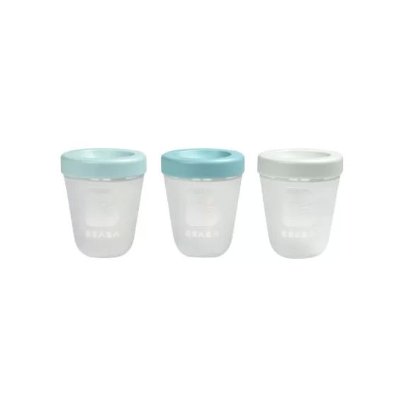 Lot de 3 pots de conservation en silicone Portion Jungle (200 ml)