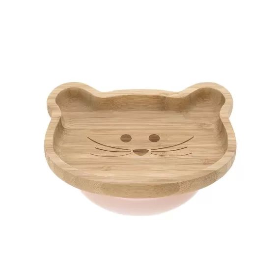 Assiette ventouse en bambou souris Little Chums