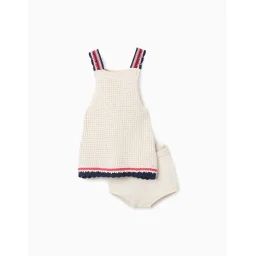 Robe + Bloomer En Maille Blanc