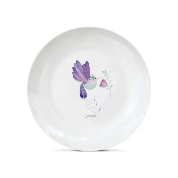 Assiette en porcelaine Colibri (personnalisable)