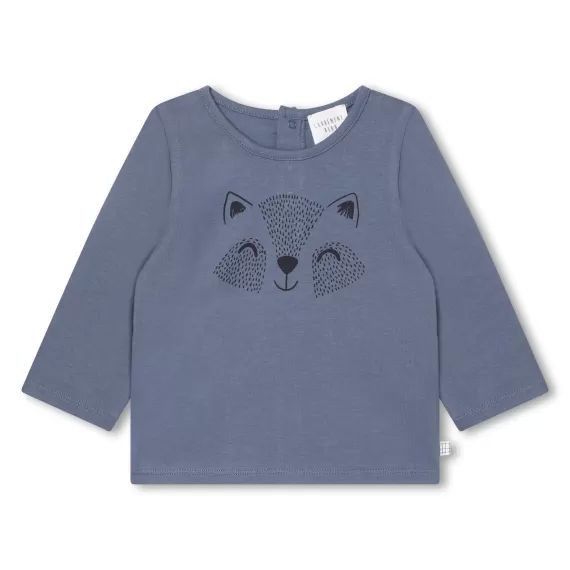 T-shirt avec imprimé devant Garçon Bleu