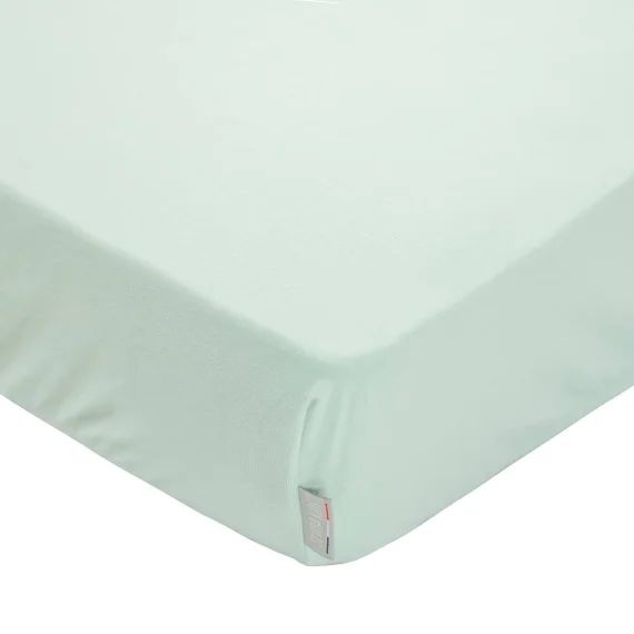 Drap Housse En Coton Jersey Uni Vert Amande