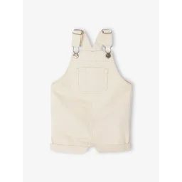 Salopette courte avec bretelles réglables bébé écru