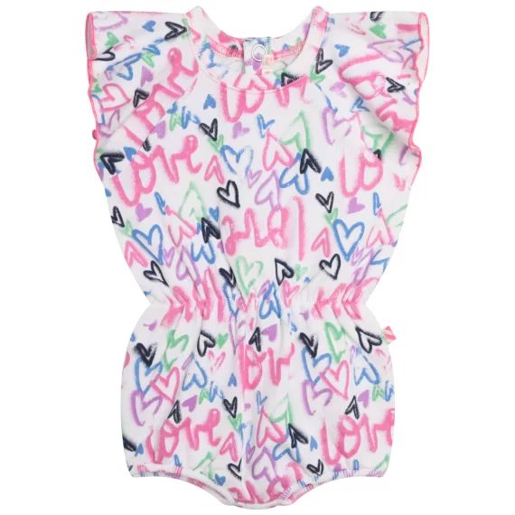 Combinaison en molleton Fille Rose