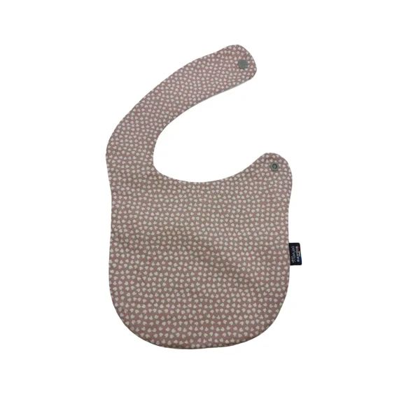 Bavoir Nourrisson Rose Petites Feuilles