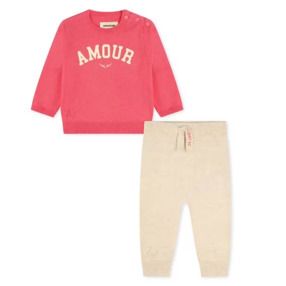 Ensemble pull et pantalon UNISEXE Rose