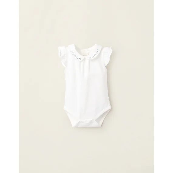 Body Avec Broderies Et Volants Blanc
