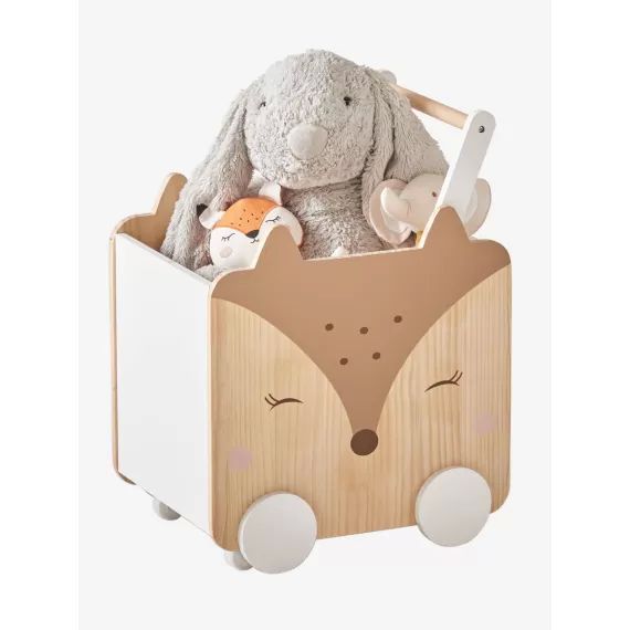 Coffre à roulettes Biche blanc – bois