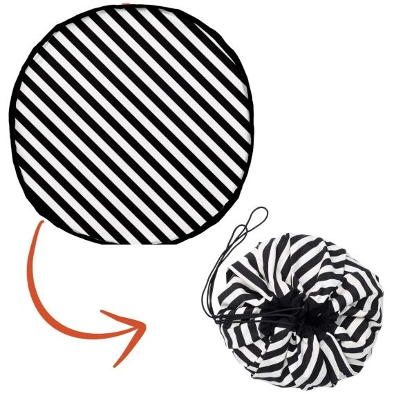 Sac à jouets 2 en 1 Printed Colors Rayures noires